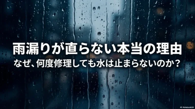 雨漏りが直らない原因をプロが究明！資産価値を守るための修繕術