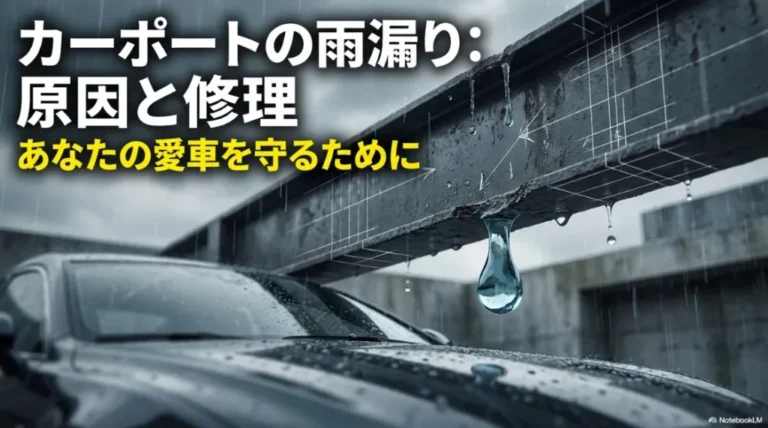 カーポートの雨漏りを解決！原因別の修理費用や寿命の目安を解説