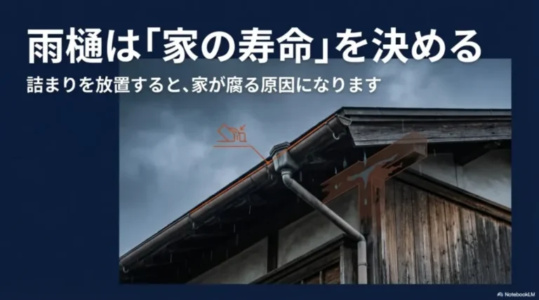 雨樋の詰まりと雨漏りのリスク｜放置厳禁な理由と修理のコツ