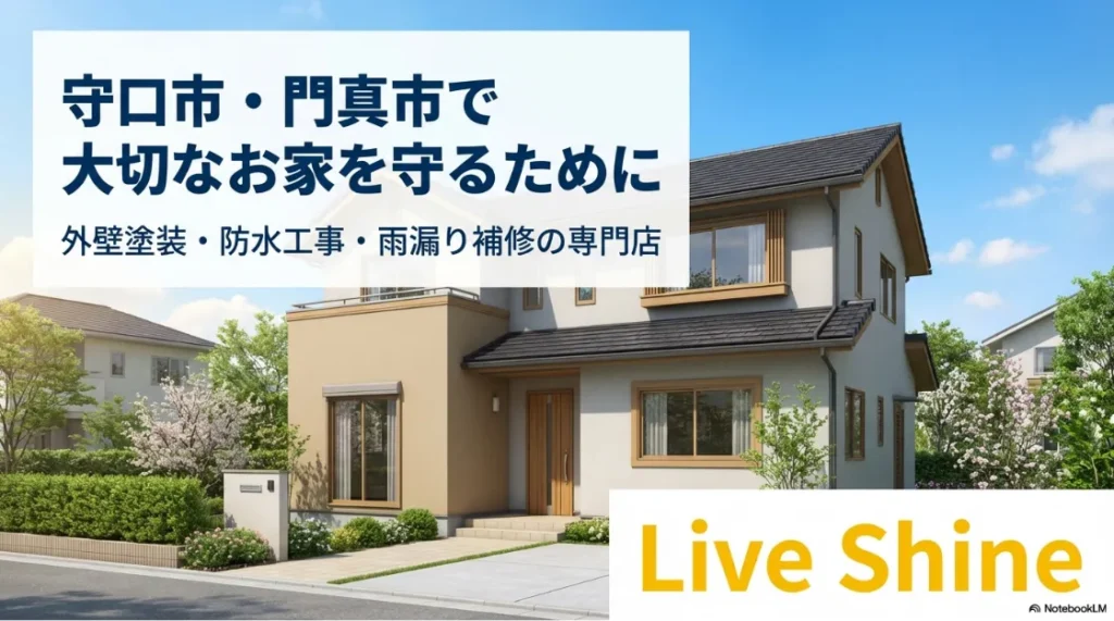 守口市・門真市の外壁塗装・防水工事専門店 Live Shineの紹介スライド