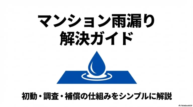 マンションの雨漏りの原因特定と修理！家賃減額や責任追及の全知識