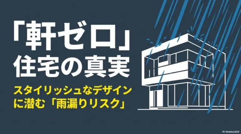 軒ゼロの雨漏りリスクを徹底検証｜後悔しないための対策