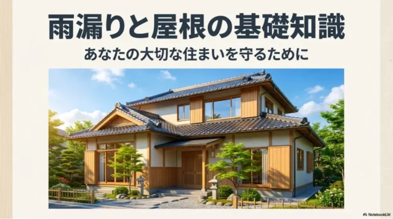 雨漏りから屋根を守る！被害を最小限に抑える診断と修理の全知識