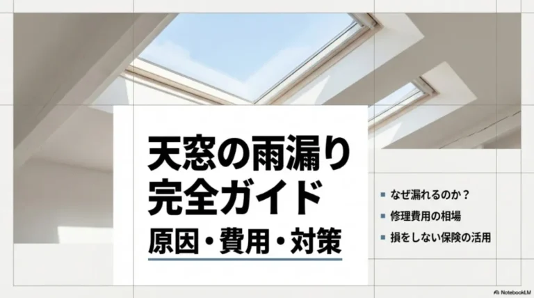 トップライトの雨漏りを完全攻略！原因・修理費用・火災保険の全知識