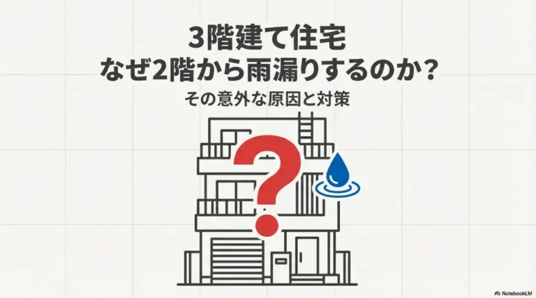 3階建て2階の雨漏りを防ぐ！物件購入前に知るべき劣化サイン