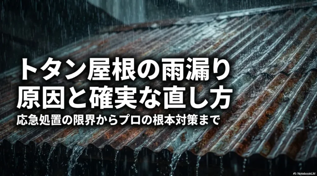 トタン屋根の雨漏り原因と確実な直し方