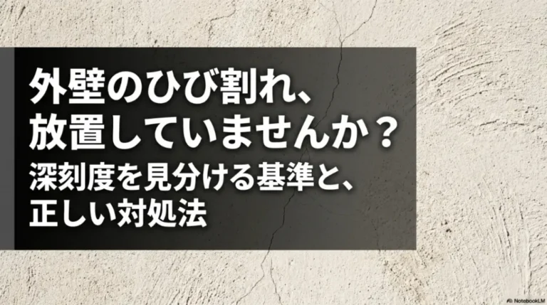 外壁のひび割れ補修は自分でできる？費用相場と判断基準