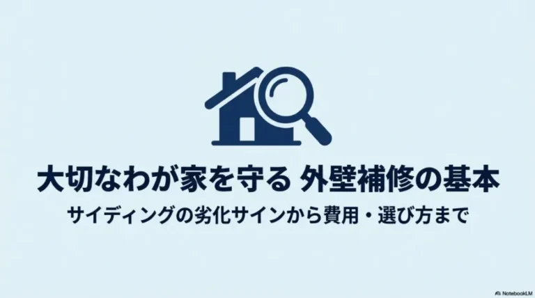 外壁補修のサイディングで住まいを守る！費用相場や劣化サインを解説