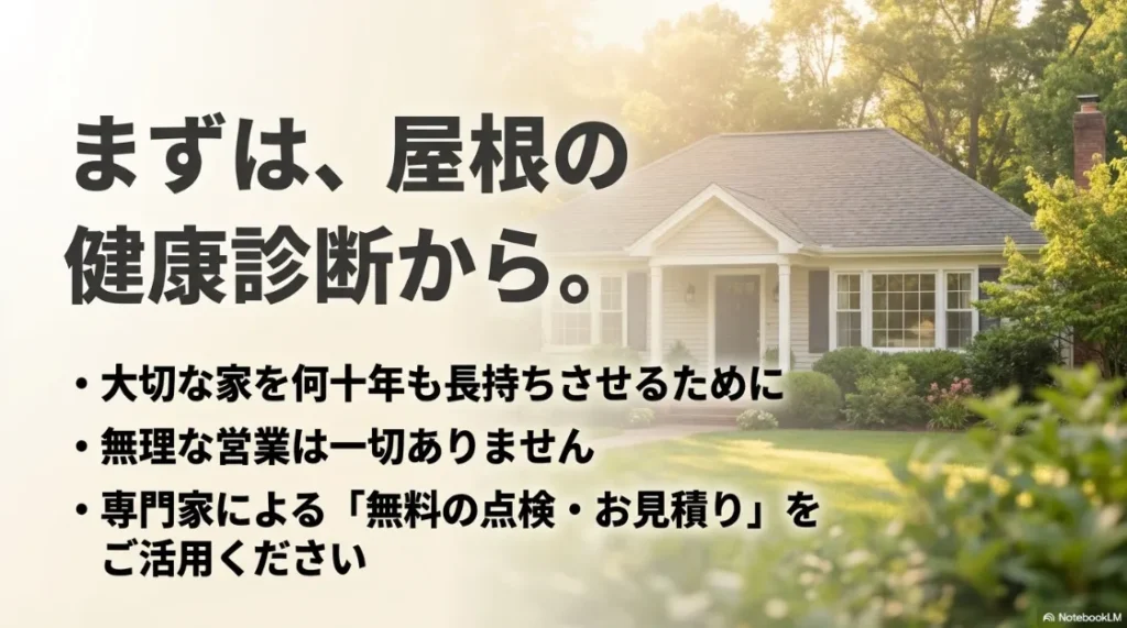 Live Shineによる無料点検・お見積りの案内スライド