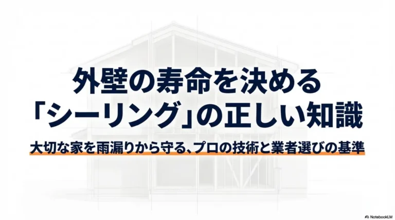 外壁を守るシーリングのやり方とプロが教える防水施工の極意