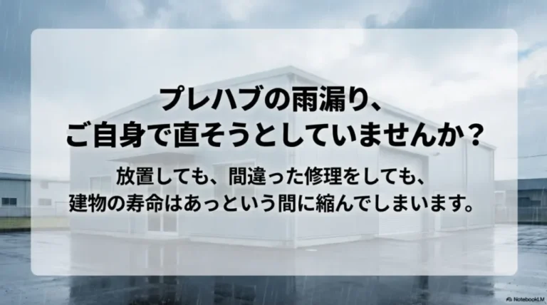 プレハブの雨漏り原因と修理費用の相場をプロが徹底解説！