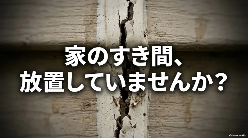 家の隙間放置のリスクとシーリングメンテナンスの重要性