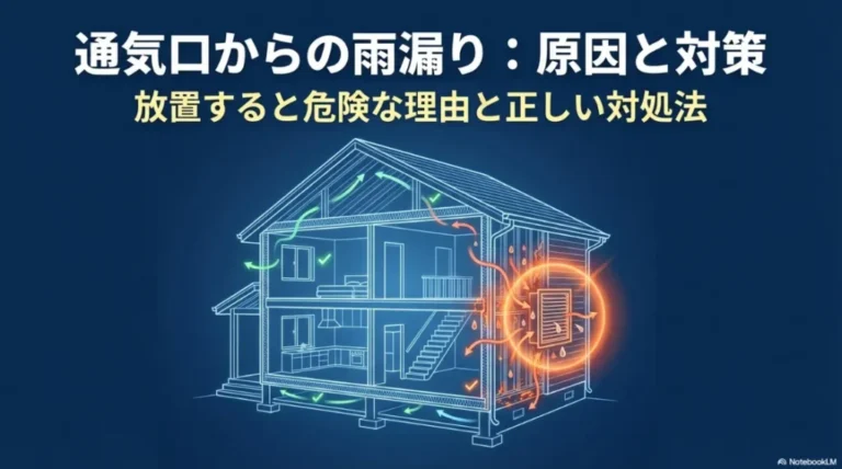 通気口の雨漏りの原因と対策を解説！修理費用の相場や応急処置も