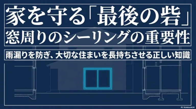 シーリングや窓枠のサッシを守る防水メンテナンスの完全ガイド