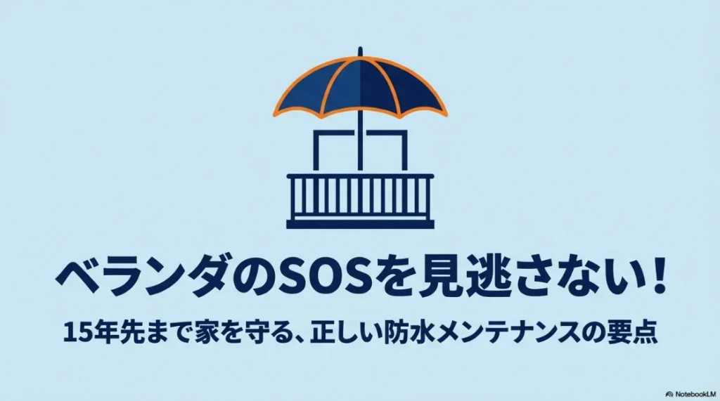 ベランダのSOSを見逃さない！15年先まで家を守る防水メンテナンスの要点