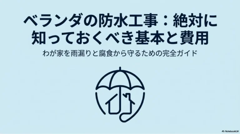 ベランダの防水工事で15年先まで安心できる住まい作りを