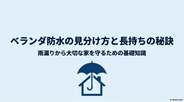 ベランダの防水の種類と見分け方をプロが徹底解説！
