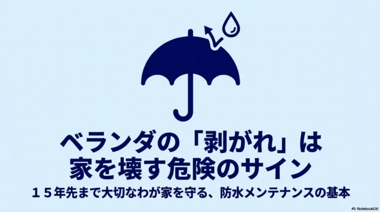 ベランダの防水の剥がれは補修しないとまずい？原因と直し方を解説