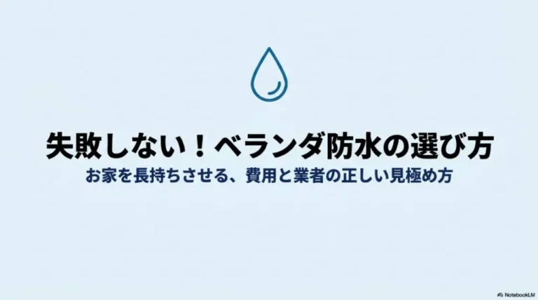 ベランダ防水の見積もりの相場と失敗しない選び方