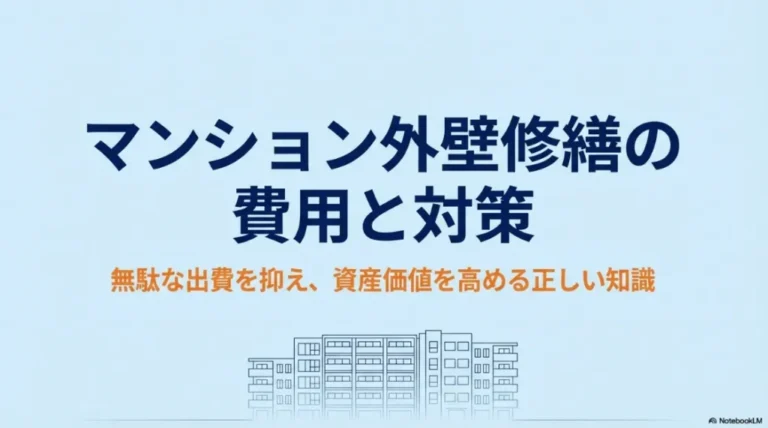 マンションの外壁補修の費用相場を解説！失敗しないための修繕計画