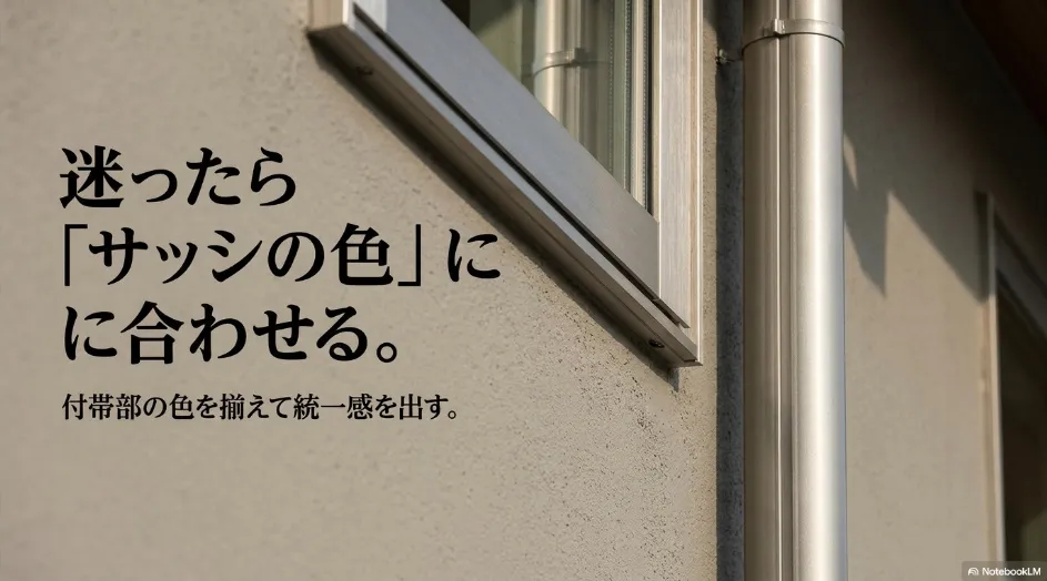 付帯部の色選びに迷ったらサッシの色に合わせ統一感を出す