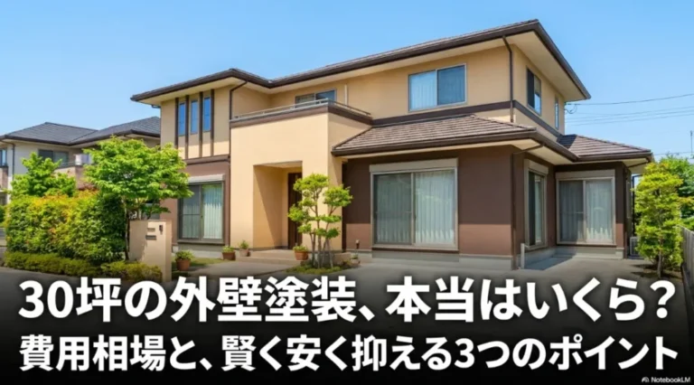 30坪の外壁塗装の費用相場と安く抑えるポイント