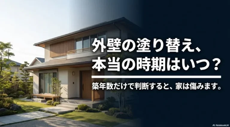 外壁塗装の時期はいつ？目安となる年数と劣化サインを解説