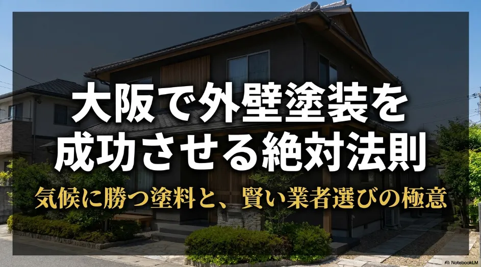 大阪で外壁塗装を成功させる絶対法則と業者選びの極意