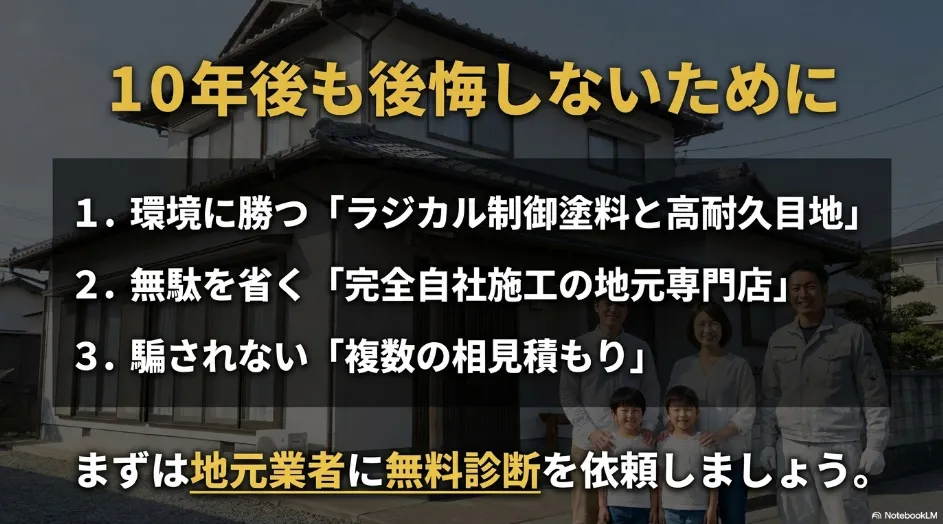 大阪の外壁塗装で10年後も後悔しないための3つのポイント