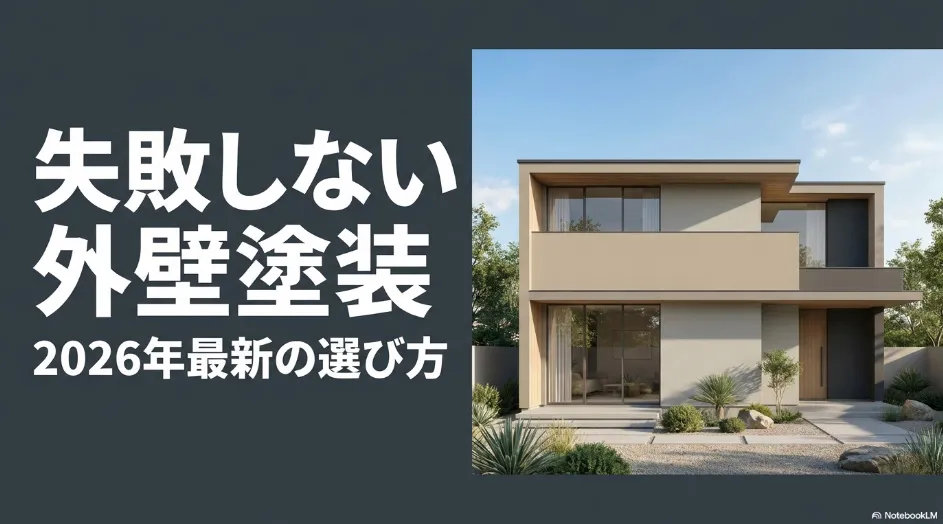 失敗しない外壁塗装 2026年最新の選び方