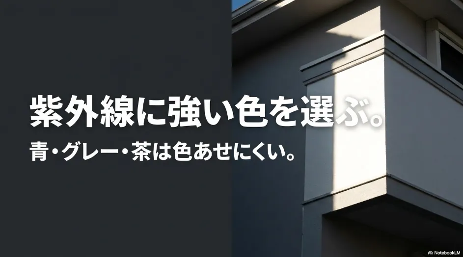 紫外線に強い色を選ぶ 青・グレー・茶色は色あせにくい